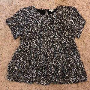 Jodifl blouse, black with white spots, never worn!